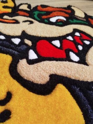 zoom tapis tufté Bowser