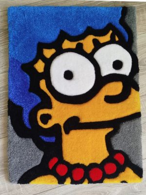 portrait tapis marge Simpson tufting