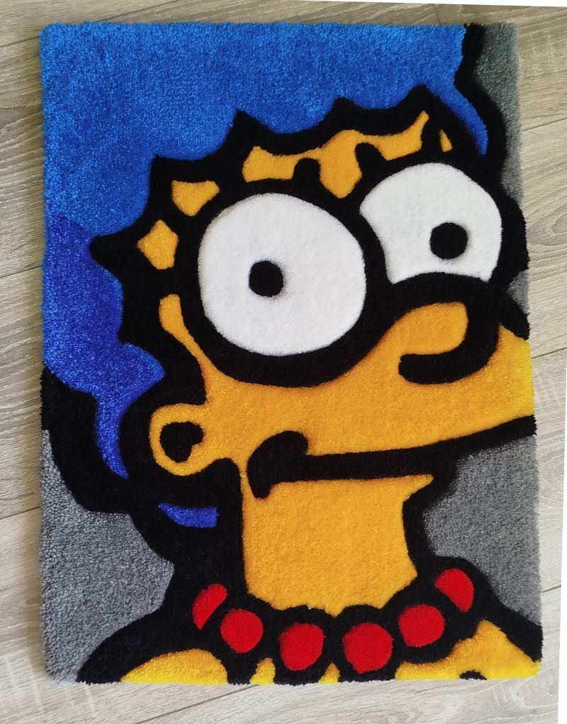 Marge portrait tapis marge Simpson tufting