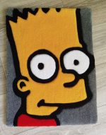 portrait bart Simpson tapis tufting