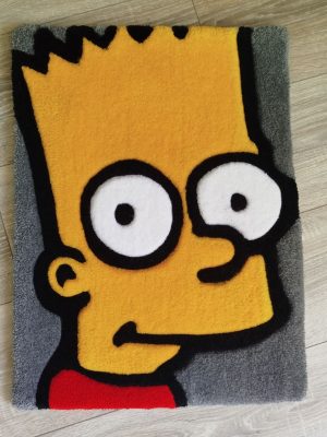 portrait bart Simpson tapis tufting