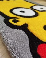 Zoom portrait bart Simpson tapis tufting