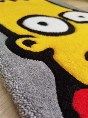 Zoom portrait bart Simpson tapis tufting